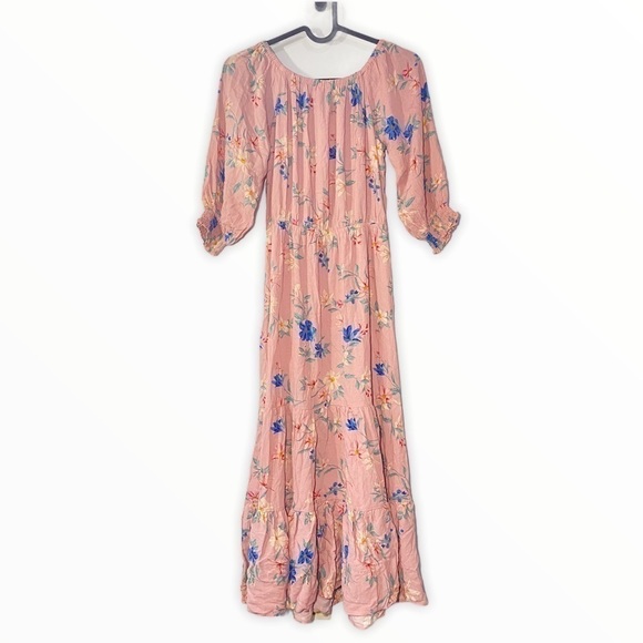 𝅺NWT H&M Off the shoulder floral powder pink dress - Picture 5 of 9